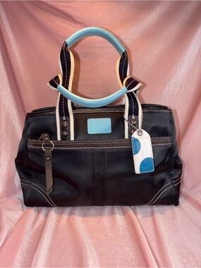 RARE Vintage 2008 Coach Hampton Satin Tote - F11992